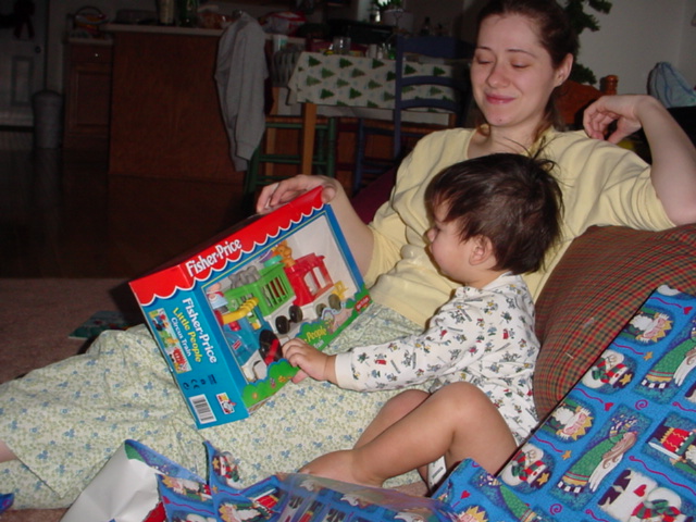 Auntie and Eefeey Unwrap the Goodies...